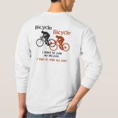 自転車の長袖のワイシャツ Tシャツ (裏面)