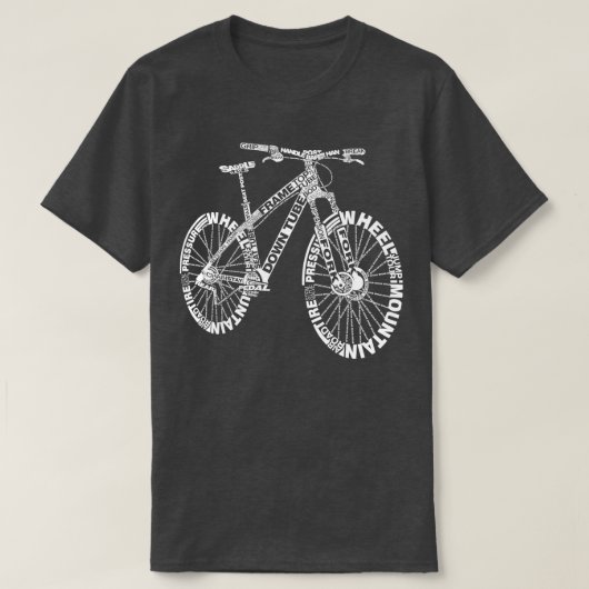 自転車の驚くべき解剖学マウンテンバイク Tシャツ (デザイン正面)