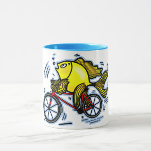 自転車の魚(バイク) マグカップ