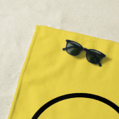 自転車の黒いシルエット ビーチタオル (インサイチュ)