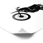 自転車の黒いシルエット - 背景色をお選びください フォトプリント            (角)