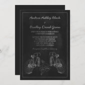 自転車の黒板ハート結婚式招待状 招待状 (正面/裏面)