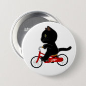 自転車の黒猫 缶バッジ (正面&裏面)