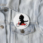 自転車の黒猫 缶バッジ (インサイチュ)