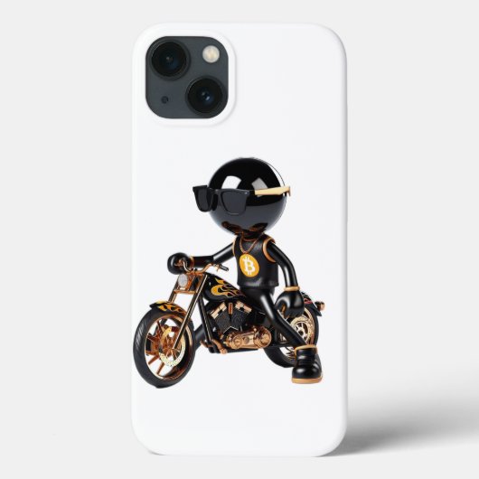 自転車のBman、Bitcoin、Natasha Us作 Case-Mate iPhoneケース (裏面)