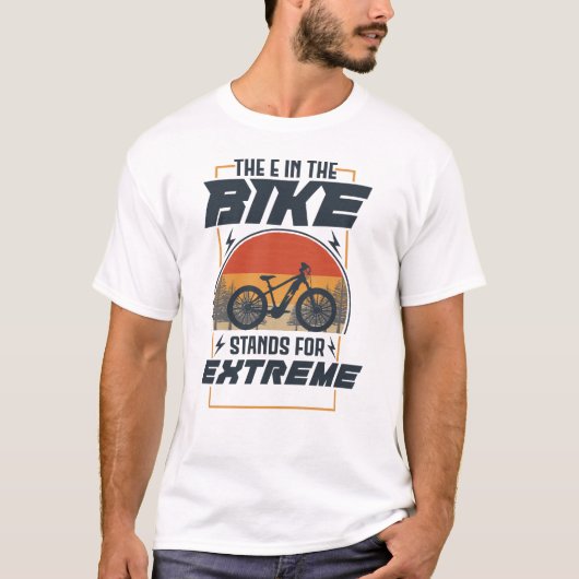 自転車のEは極端を表す Tシャツ (正面)
