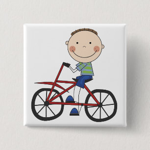 自転車のTシャツおよびギフトの男の子 缶バッジ