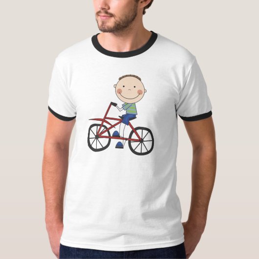 自転車のTシャツおよびギフトの男の子 Tシャツ (正面)