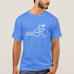 自転車のTシャツ転がをサイクリングのスローガンに使う Tシャツ
