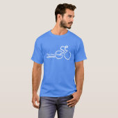自転車のTシャツ転がをサイクリングのスローガンに使う Tシャツ (正面フル)