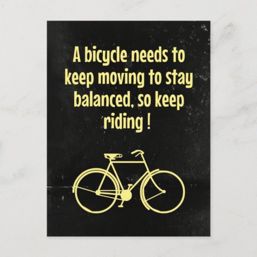 自転車はハガキ保を動かす必要がある ポストカード (正面)