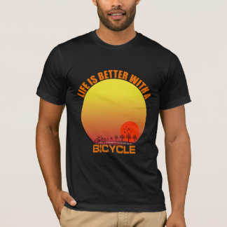 自転車は命が伸びる Tシャツ