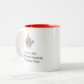 「自転車は私のティアラに型枠し始めている!」 ディヴァ ツートーンマグカップ (正面左)