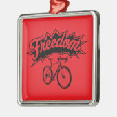 自転車は自由である メタルオーナメント (左)