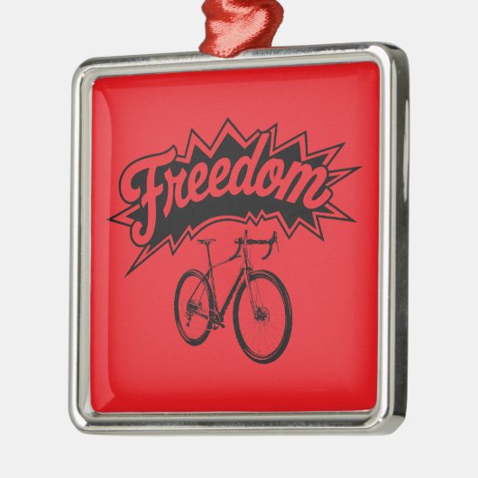 自転車は自由である メタルオーナメント (左)