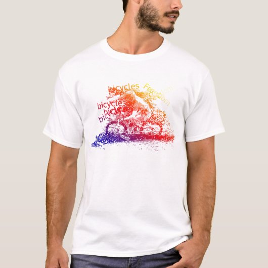 自転車は…自由に置きました Tシャツ (正面)