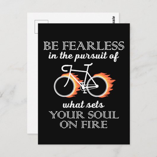 自転車はTを設定することを追求する上で恐れを知らない –  ポストカード (正面/裏面)