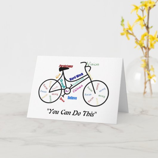 自転車やる気を起こさせるサイクリング カード (黄色い花)