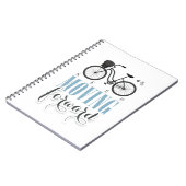 自転車やる気を起こさせる保で進むかわいい ノートブック (左側)