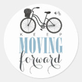 自転車やる気を起こさせる保で進むかわいい ラウンドシール (正面)