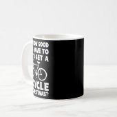 自転車をもらうためにはどのくらい頑張ればいいの? コーヒーマグカップ (正面左)