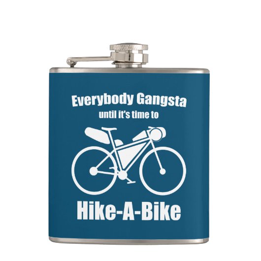自転車をハイキングする時間になるまで、すべてのギャング フラスク (正面)