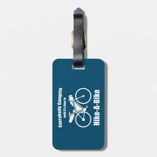 自転車をハイキングする時間になるまで、すべてのギャング ラゲッジタグ (裏面縦)