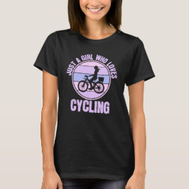 . .自転車を愛するサイクリングの少女 Tシャツ
