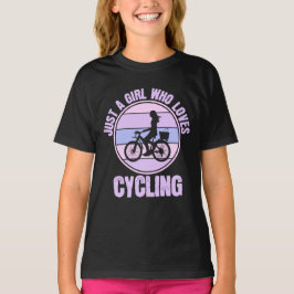 . .自転車を愛するサイクリングの少女 Tシャツ
