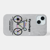 自転車を愛するサイクリングの引用 iPhone 15ケース (裏面横)