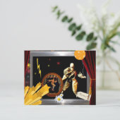 自転車を持つピエロ ポストカード (スタンド正面)