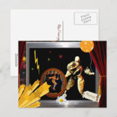 自転車を持つピエロ ポストカード (正面/裏面)