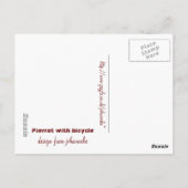 自転車を持つピエロ ポストカード (裏面)