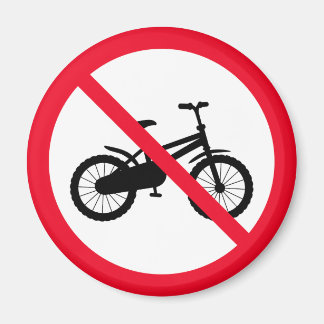 自転車を禁止しない |赤い丸 |マグネット マグネット