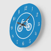 自転車を競う ラージ壁時計 (傾斜)