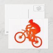 自転車を締め付ける ポストカード (正面/裏面)