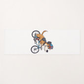 自転車を運転している犬 ヨガマット (正面(横))