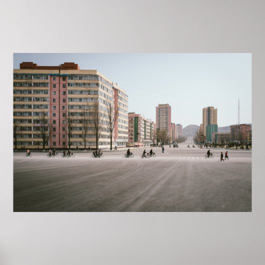 自転車を運転する見知らぬ人 ポスター (正面)