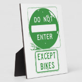 自転車を除いて入るな フォトプラーク (側面)