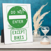 自転車を除いて入るな フォトプラーク (側面)