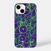 自転車を青で重ねる iPhoneケース (裏面)