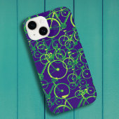 自転車を青で重ねる iPhoneケース