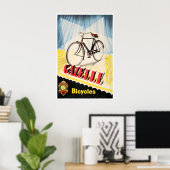 自転車アートサイクリングポスターガゼルバイクプリン ポスター (ホームオフィス)