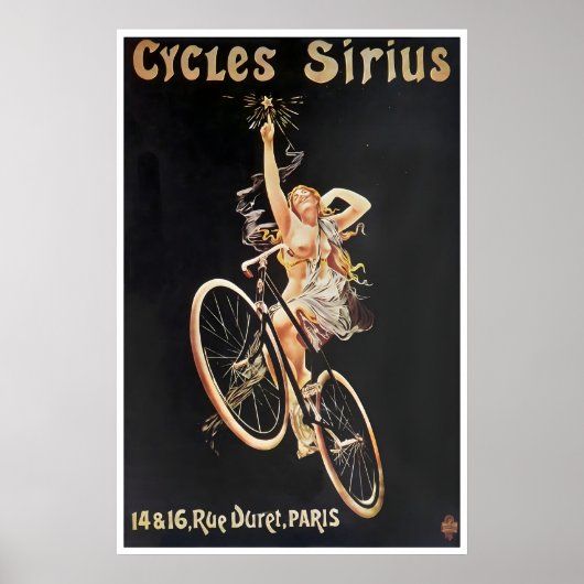 自転車アートサイクリングポスターサイラスプリント ポスター (正面)