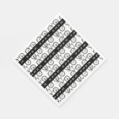 自転車アートパターンストライプの名前をカスタムする&カラー スタンダードランチョンナプキン (角)