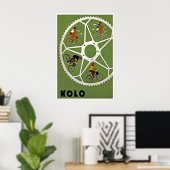 自転車アート コロ サイクリング ポスター ロードバイク (ホームオフィス)