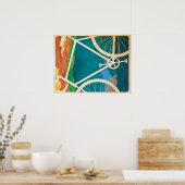 自転車アート – Archival Heavyweight - Bike NY ポスター (キッチン)