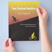 自転車イベントチラシカスタム文字 チラシ (手)