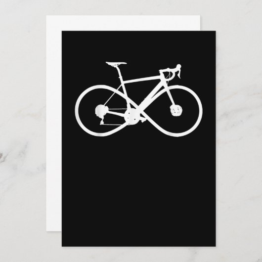 自転車インフィニティロードバイクレースサイクリングサイクリスト サンキューカード (正面/裏面)