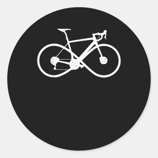 自転車インフィニティロードバイクレースサイクリングサイクリスト ラウンドシール (正面)
